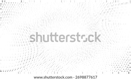 Subtle radial halftone background, abstract monochrome dot texture, black and white minimal fading pattern, digital technology banner design, light speed effect