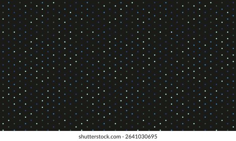 Subtle, repeating pattern of tiny dots on a dark background.  Perfect for website backgrounds, textures, or subtle design elements. Evokes a sense of technology, space, or data visualization.