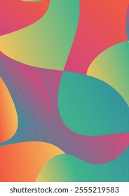 Subtle Retro Gradient Flowing Design. Abstract gradient background with flowing. Subtle grainy texture adds a retro, dynamic effect vector illustration