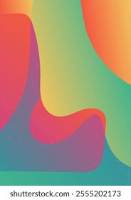  Subtle Retro Gradient in Orange and Teal Hues. Abstract gradient background with flowing. Subtle grainy texture adds a retro, dynamic effect vector illustration