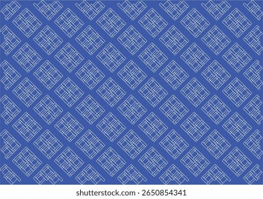 Subtle seamless ornament background with oriental floral geometry, minimalist diamond line shapes, and abstract symmetrical vector composition