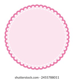 Subtle and Sophisticated Circular Blank Light Pink Sticker Label Design Element