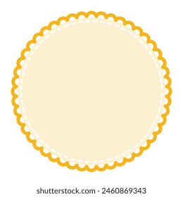 Subtle and Sophisticated Circular Blank Light Yellow Sticker Label Design Element