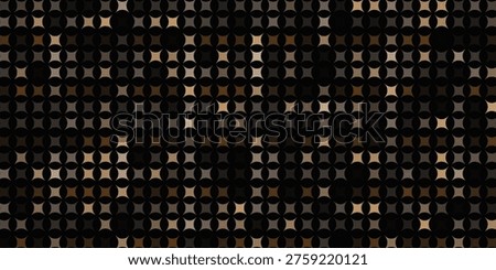 Subtle and sophisticated geometric pattern with a modern appeal. This tileable design showcases an array of neutral brown and tan tones vector illustration.