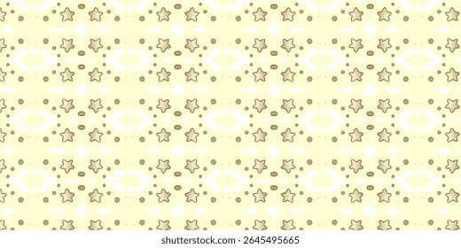 Subtle star-themed repeating pattern in beige and brown tones on a creamy background. A minimalist yet artistic design with calming vibes.