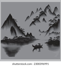 Subtle and Striking Muted Chinese Ink Art: A Collection of Delicate and Powerful Paintings