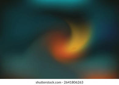 Subtle Teal Light Leak: Abstract Swirl Gradient Background with Warm Accents