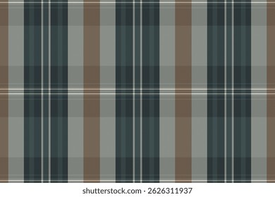 Subtle textile texture check, postcard vector background seamless. Winter pattern fabric plaid tartan in pastel and dark colors palette.