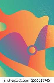 Subtle Textured Gradient in Retro Colors. Abstract gradient background with flowing. Subtle grainy texture adds a retro, dynamic effect vector illustration