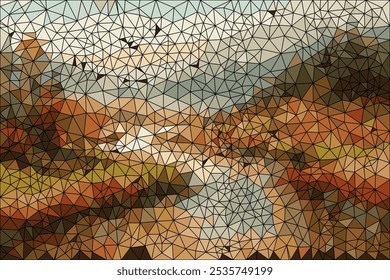 Transições sutis entre a paisagem de imagem clara e escura