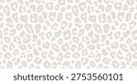 Subtle vector leopard print. Simple one color seamless pattern on transparent background. Animal skin texture of jaguar, leopard, panther, cheetah. Natural minimal repeated design for textile, print