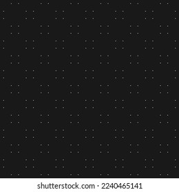 Subtle vector minimalist background. Simple black and white geometric seamless pattern with tiny triangles shapes, dots in regular grid. Minimal abstract texture. Dark delicate design for decor, print