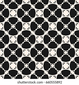 Subtle vector seamless pattern, minimalist geometric texture, circular grid, thin intersecting lines. Dark monochrome illustration of mesh. Simple abstract background. Design for decor, prints, covers