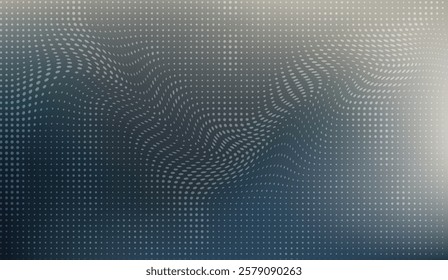 Subtle Wavelike Dot Pattern on a Gradient Background, Creating a Calming and Somewhat Mesmerizing Visual Effect with Gentle Curves and Shades of Grey and Blue