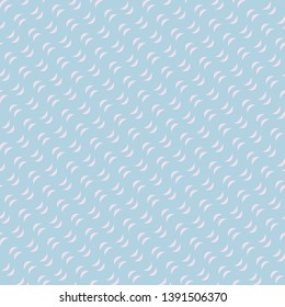 Subtle wavy lines seamless pattern. Vector texture with waves, diagonal curved stripes. Modern abstract light pink and blue background. Repeatable design for decoration, wallpapers, fabric, cloth