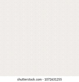 Subtle white and beige seamless pattern. Elegant linear texture. Simple abstract background with curved lines. Delicate repeatable design for decoration, textile, fabric, wallpaper, cloth, home decor