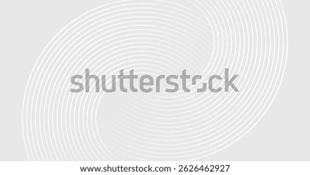Subtle White Concentric Circles Forming a Hypnotic Vortex on Light Gray, Perfect for Contemporary Backgrounds and Minimalist Designs, with Soft Gradient Effects