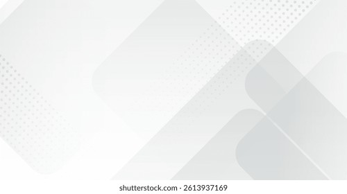 Subtle White Geometric Gradient with Dot Pattern: Modern Abstract Background for Corporate Design, Web Templates, and Minimalist Presentations, Seamless Texture