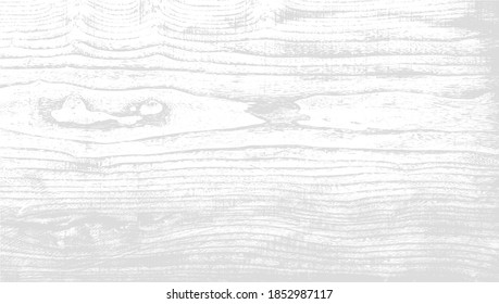 Subtle white texture background of distressed wood grain. Light soft natural wooden pattern. Table top or floor or wooden wall surface. Vector EPS10.