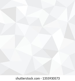 Subtle White/Grey Abstract Polygonal Pattern - Vector Square Background - Illustration