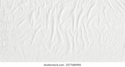 Subtle wrinkled paper texture with fine creases and a smooth white finish perfect for high-resolution digital designs, artistic templates, and graphic overlays