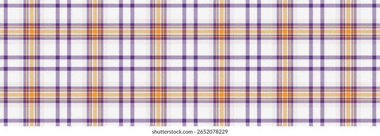 Sutil, mas impressionante, esta imagem mostra um cativante padrão xadrez em tons de laranja suave e roxo em um fundo branco nítido.