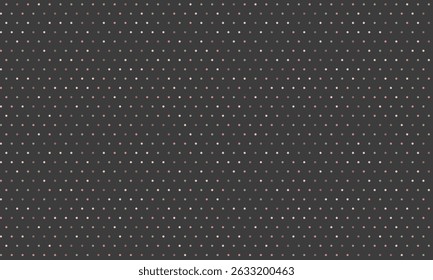 Subtle yet striking, this minimalist polka dot pattern features tiny, variedtone dots on a dark gray background.