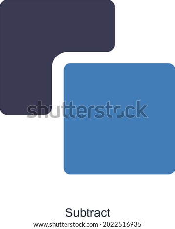 Subtract or Weld Icon Concept