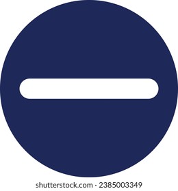 Subtraction button black glyph ui icon. Minus in circle. Remove items. User interface design. Silhouette symbol on white space. Solid pictogram for web, mobile. Isolated vector illustration