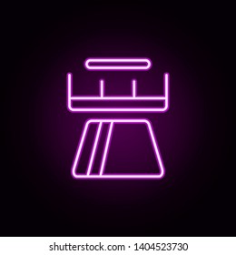 subtraction of funds neon icon. Elements of online shopping set. Simple icon for websites, web design, mobile app, info graphics