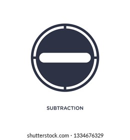 subtraction icon. Simple element illustration from user interface concept. subtraction editable symbol design on white background. Can be use for web and mobile.
