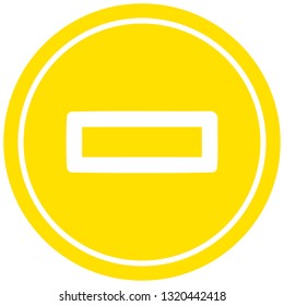 subtraction symbol circular icon symbol