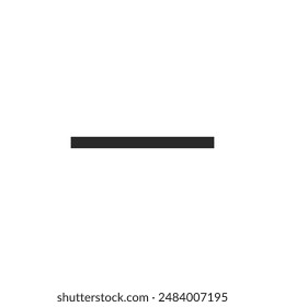 Subtraction symbol, linear style icon. subtraction operation in mathematics. Editable stroke width.
