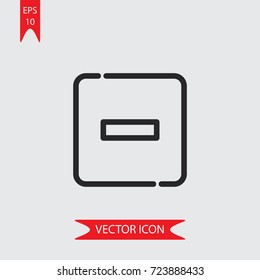 Subtraction vector icon, illustration symbol