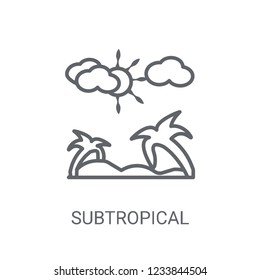 subtropical climate icon. Trendy subtropical climate logo concept on white background from Weather collection. Suitable for use on web apps, mobile apps and print media.