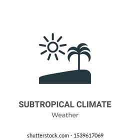 Subtropical climate vector icon on white background. Flat vector subtropical climate icon symbol sign from modern weather collection for mobile concept and web apps design.