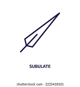 subulate icon from nature collection. Thin linear subulate, nature, obcordate outline icon isolated on white background. Line vector subulate sign, symbol for web and mobile