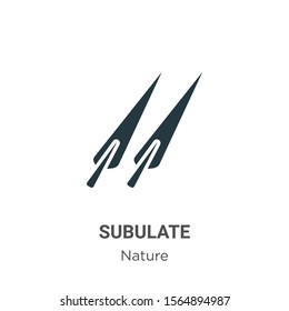 Subulate vector icon on white background. Flat vector subulate icon symbol sign from modern nature collection for mobile concept and web apps design.