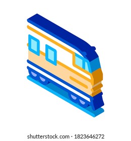 vector de icono de tren eléctrico suburbano. señal de tren eléctrico suburbano isométrico. ilustración de símbolo aislado de color