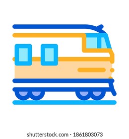 suburban electric train icon vector. suburban electric train sign. color symbol illustration