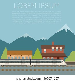 Suburban train banner