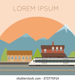 Suburban train banner