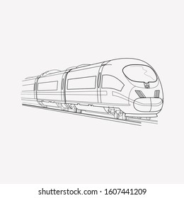 Suburban train icon line element. Vector illustration of suburban train icon line isolated on clean background for your web mobile app logo design.