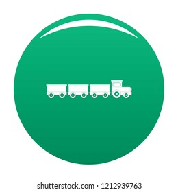 suburban train icon. Simple illustration of suburban train vector icon for any design green