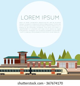 Suburban train station