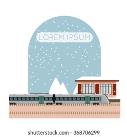 Suburban train station