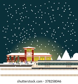Suburban train station