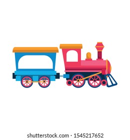 Suburban train wagon icon over white background, vector illustration