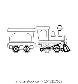 Suburban train wagon icon over white background, vector illustration