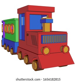 Suburban train wagon icon over white background, vector illustration
